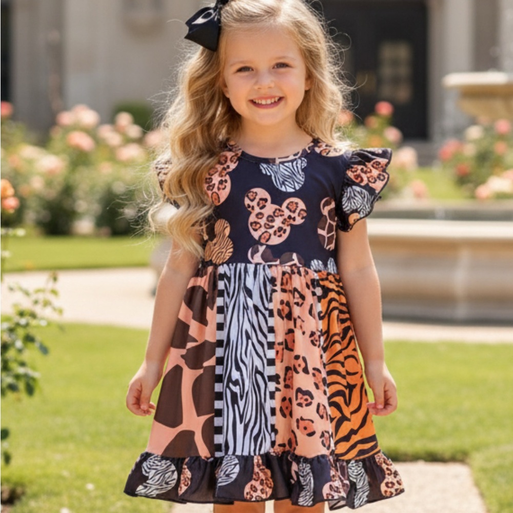 Disney Animal Kingdom dress NWT girls Disney outfit animal print dress